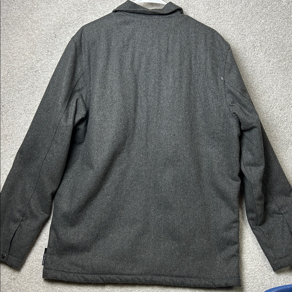 Rip Curl Charcoal Wool Observer Military Jacket Sherpa interior XL - Picture 6 of 6